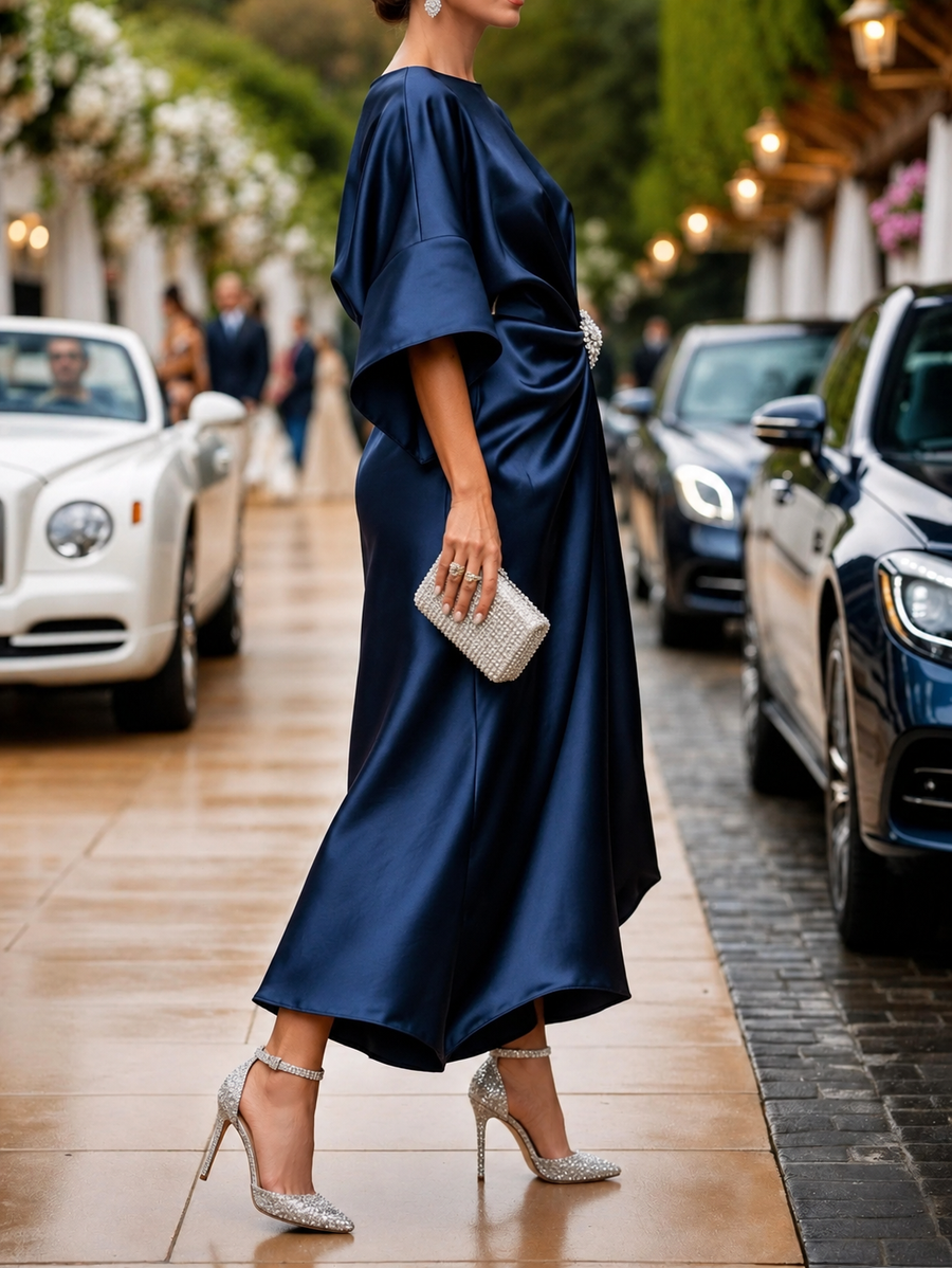 Ivonne | Draped Evening Dress