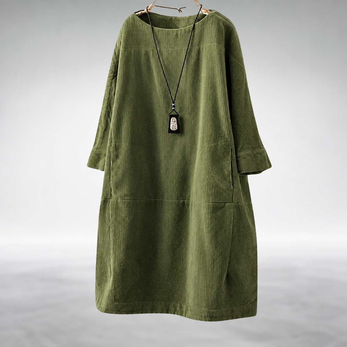 Amy™ Relaxed Corduroy Midi Dress