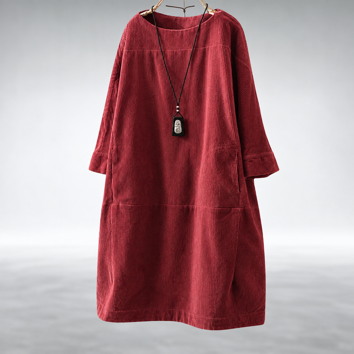 Amy™ Relaxed Corduroy Midi Dress