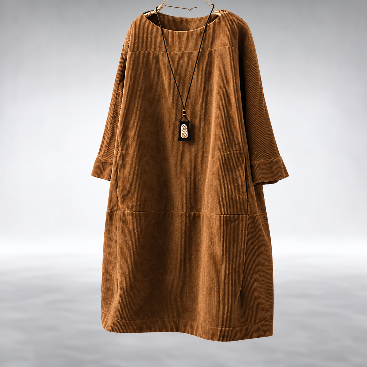 Amy™ Relaxed Corduroy Midi Dress