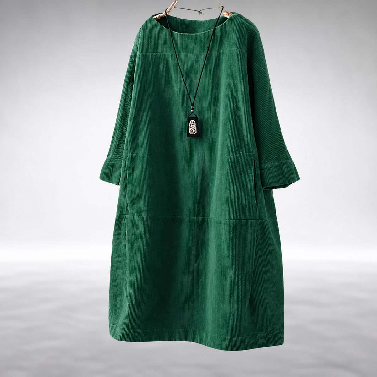Amy™ Relaxed Corduroy Midi Dress