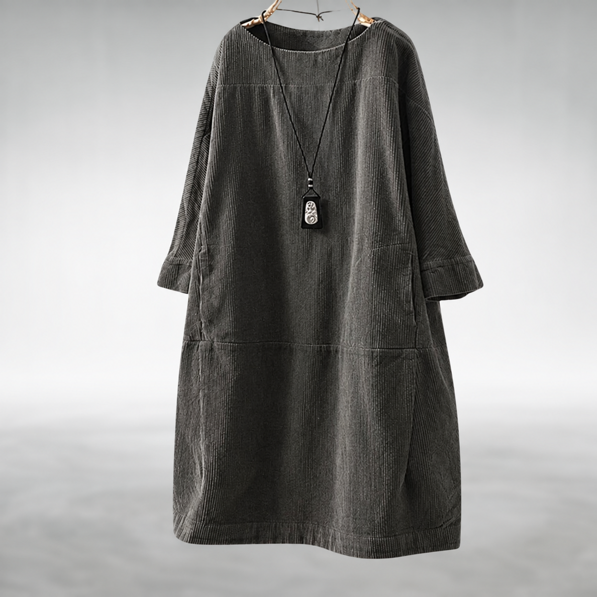 Amy™ Relaxed Corduroy Midi Dress