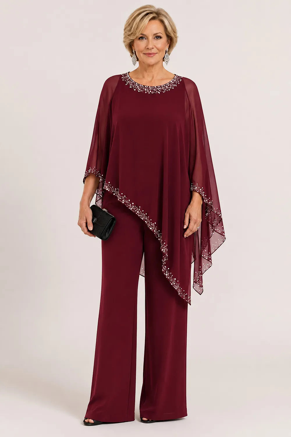 Beaded Chiffon Set