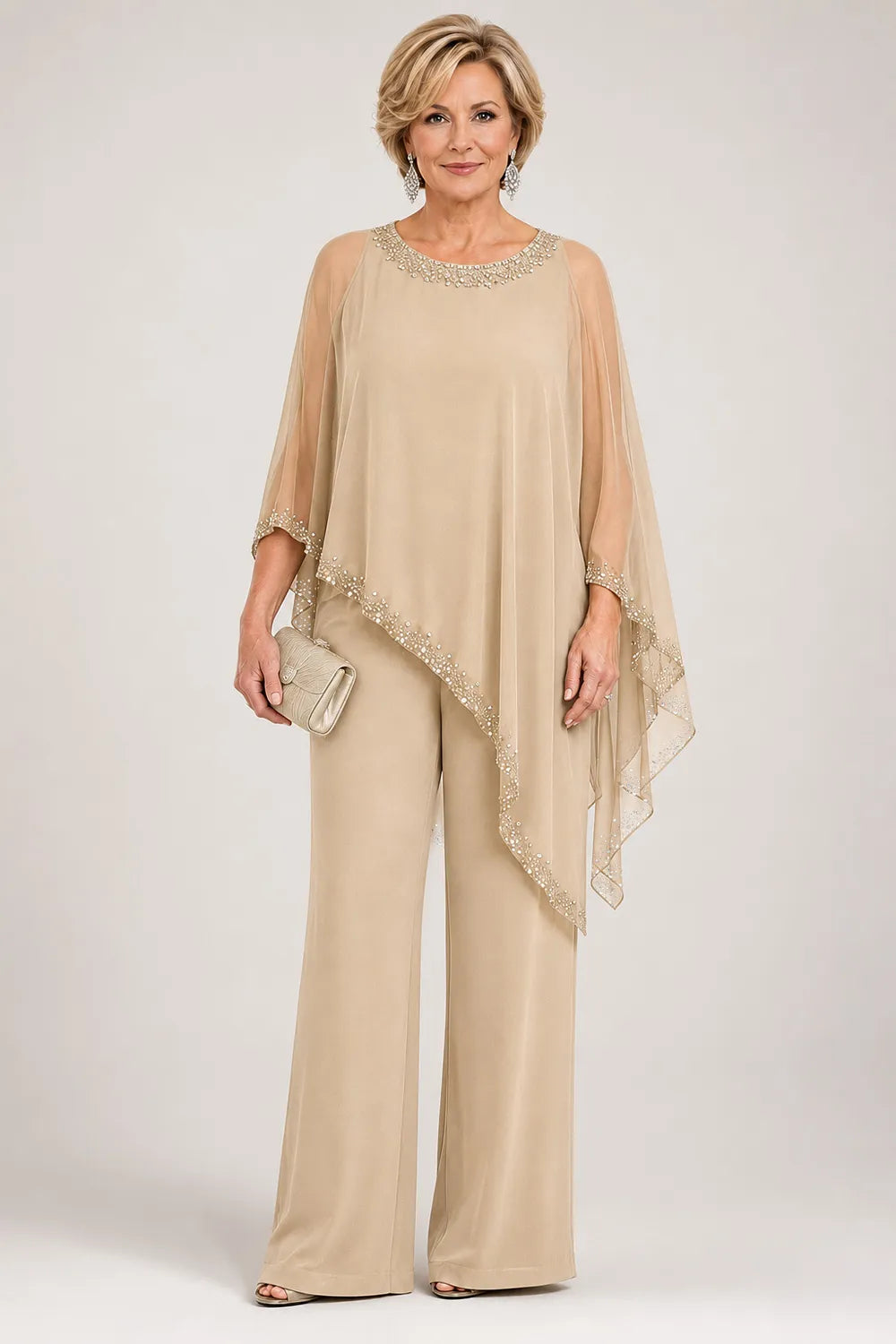 Beaded Chiffon Set