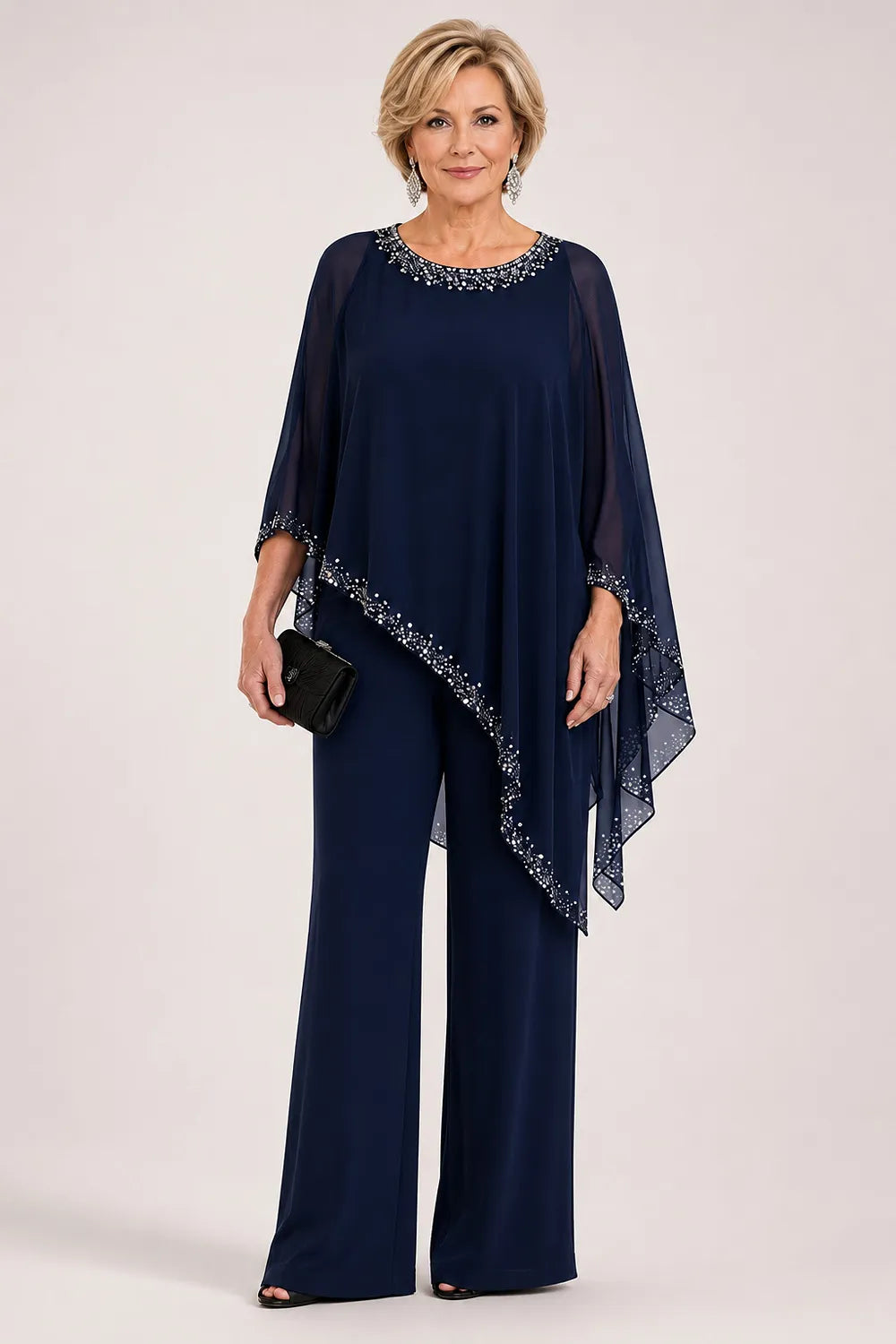 Beaded Chiffon Set