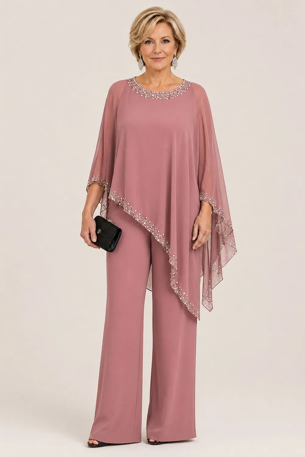 Beaded Chiffon Set