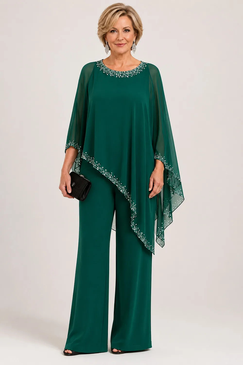 Beaded Chiffon Set