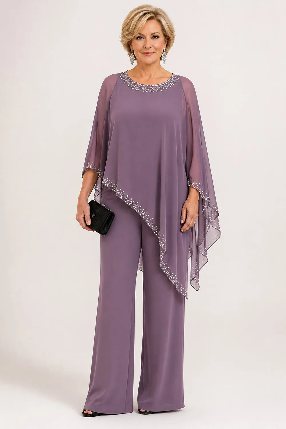 Beaded Chiffon Set