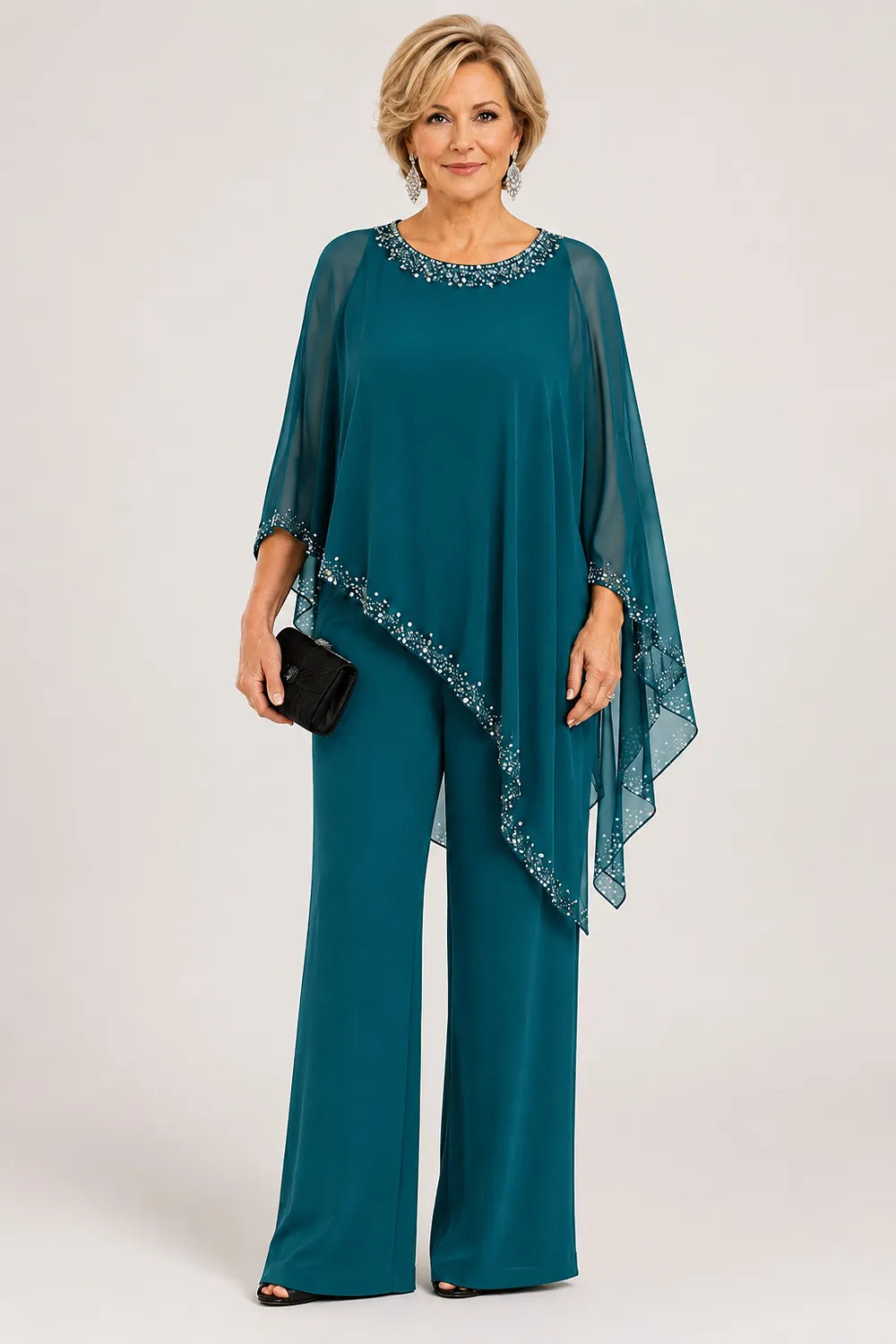 Beaded Chiffon Set