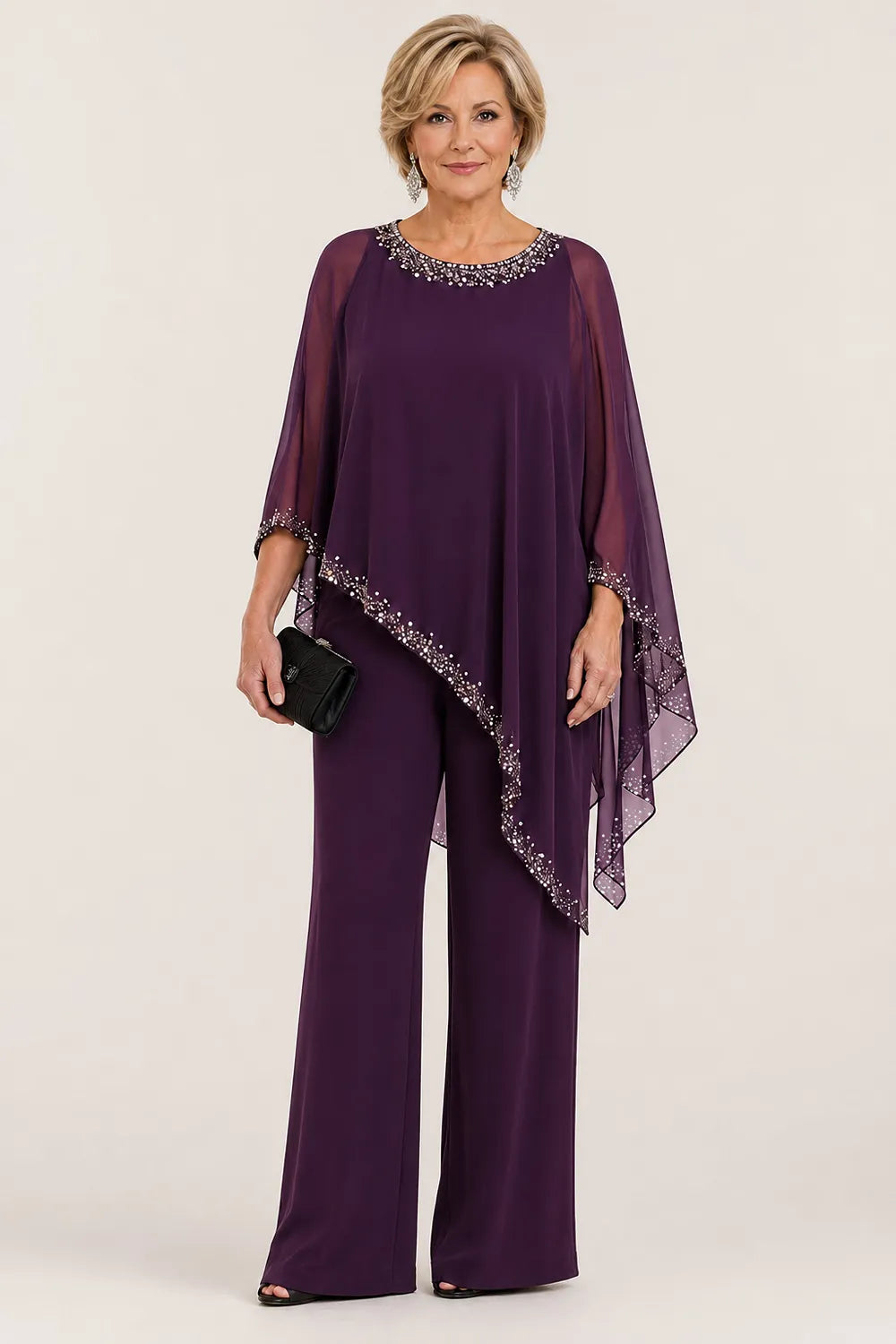 Beaded Chiffon Set