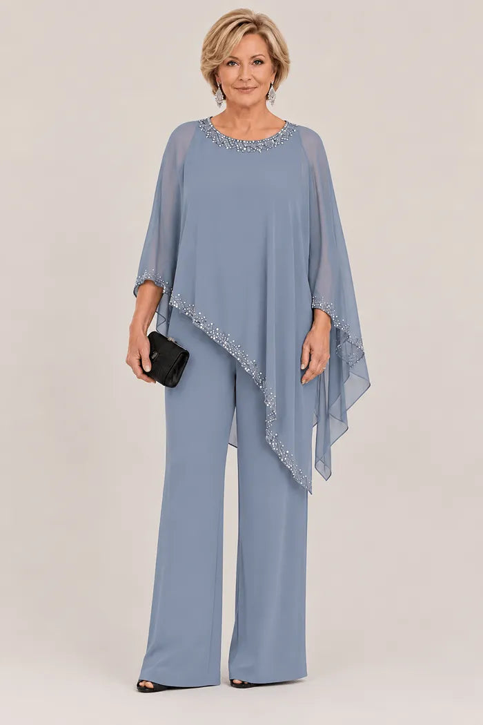Beaded Chiffon Set