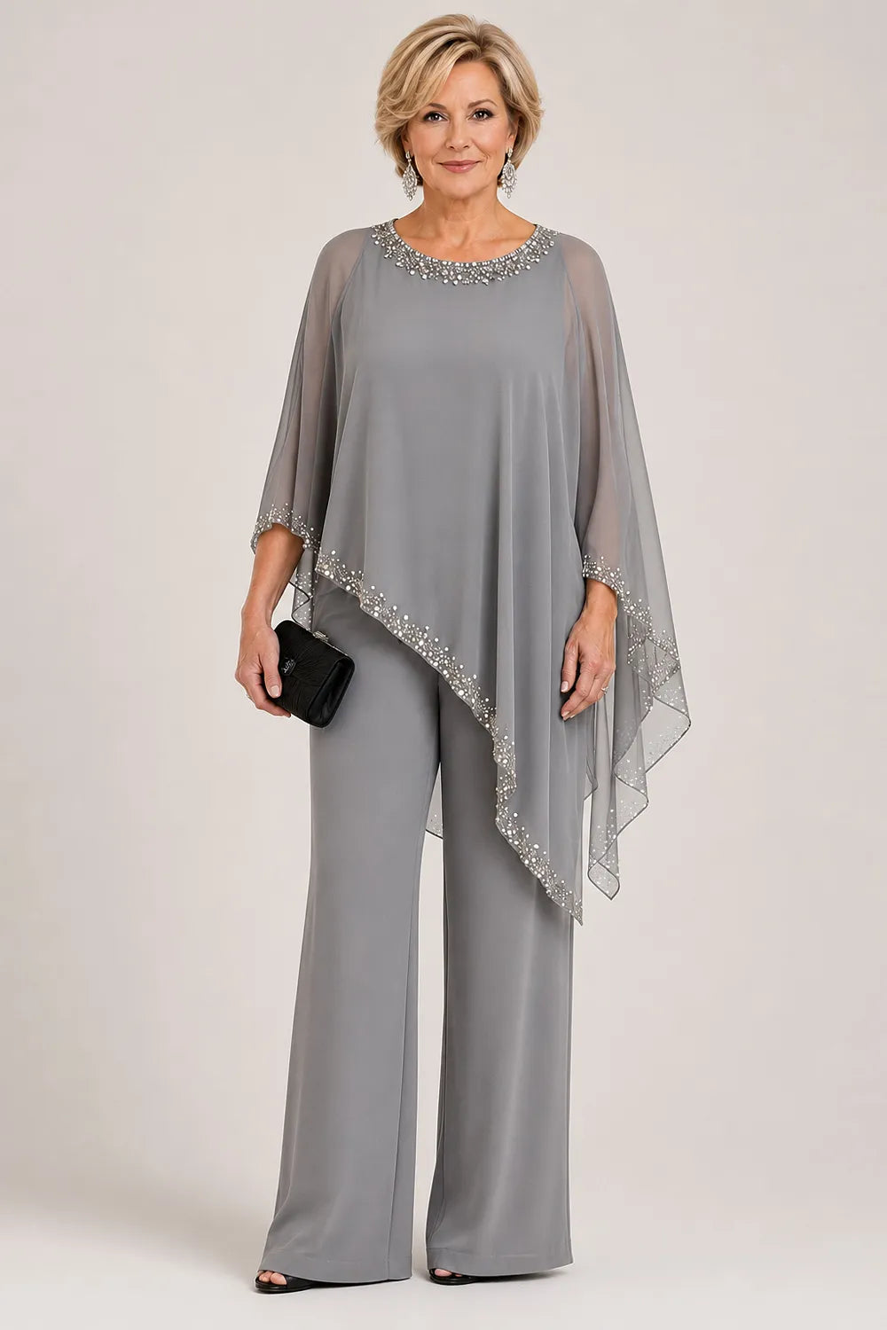 Beaded Chiffon Set