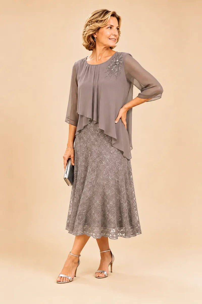 Lace Overlay Dress