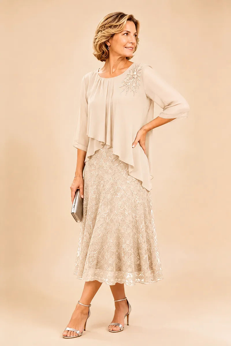 Lace Overlay Dress