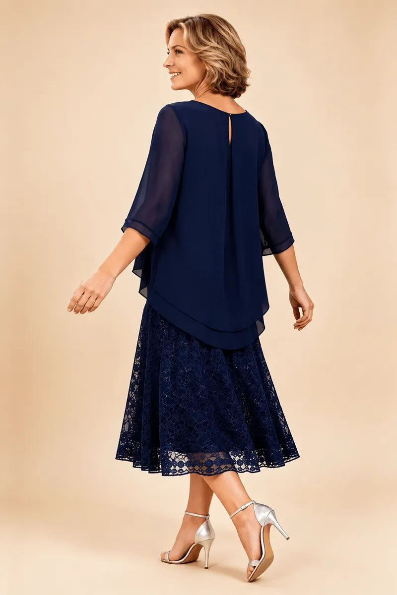 Lace Overlay Dress