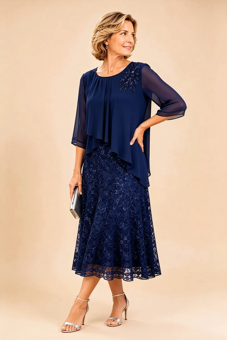 Lace Overlay Dress