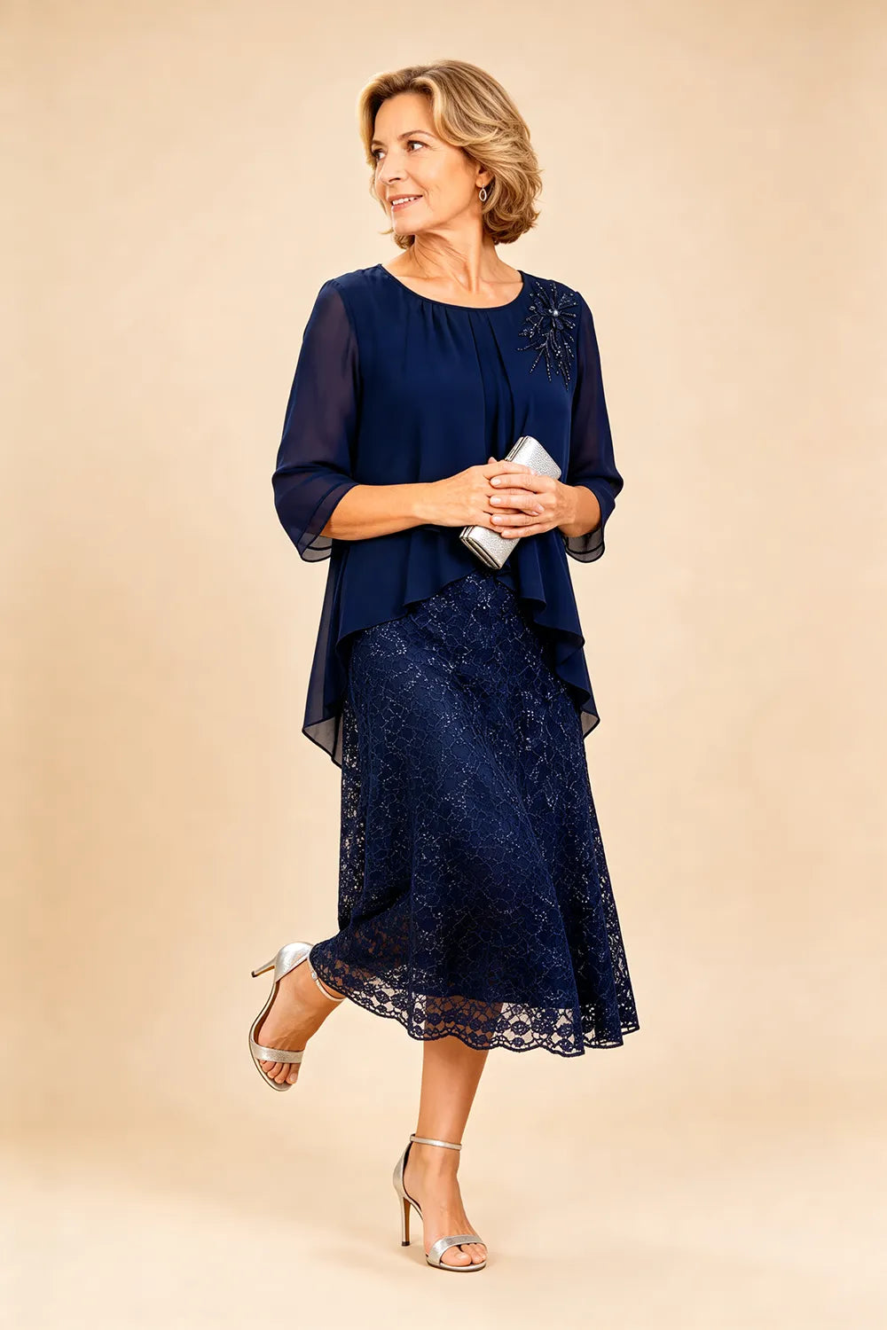 Lace Overlay Dress
