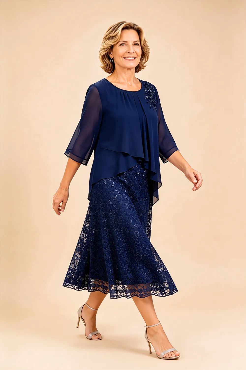 Lace Overlay Dress