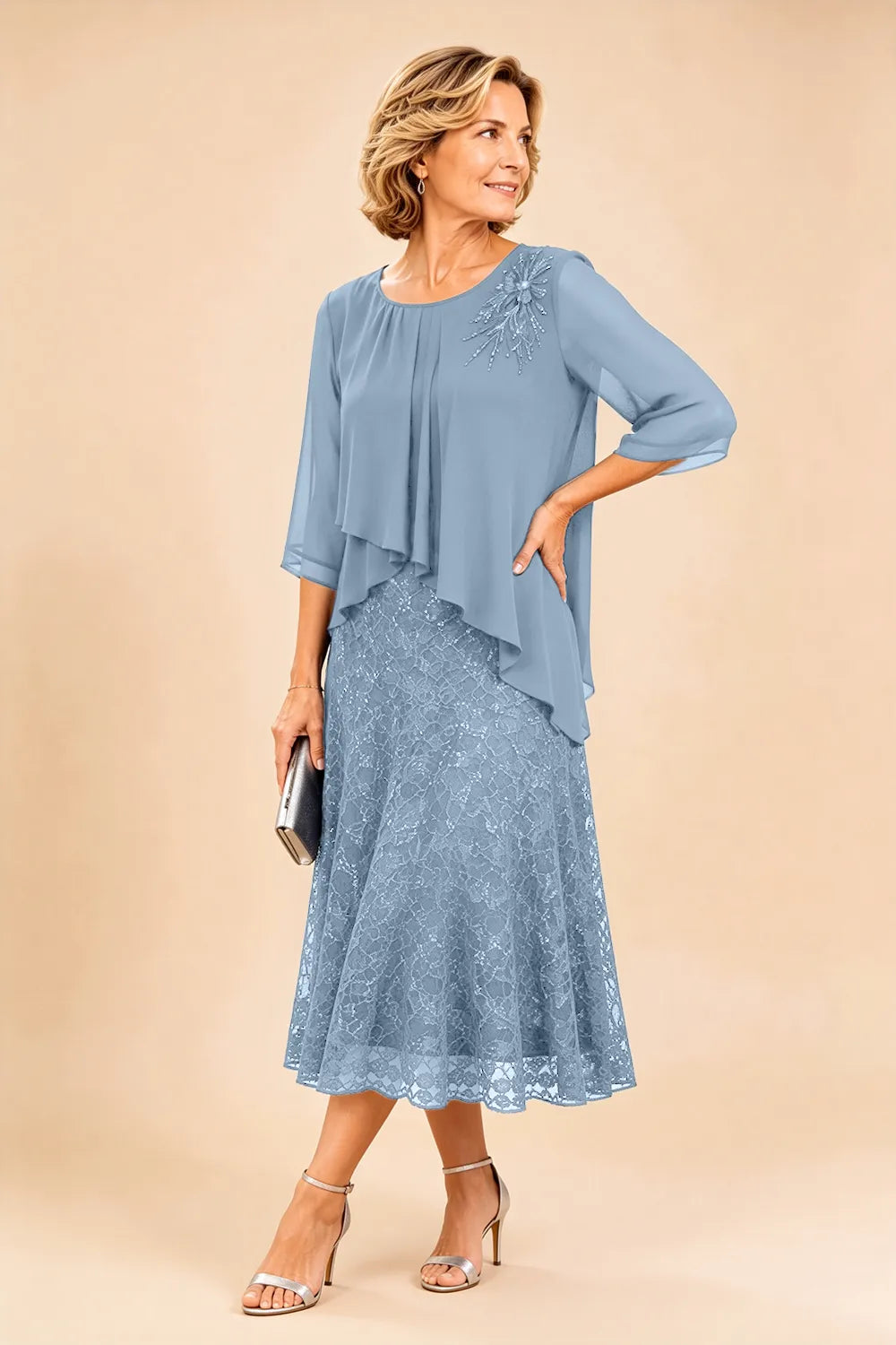 Lace Overlay Dress