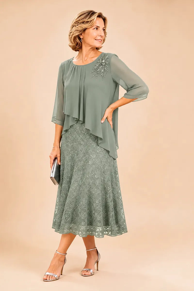 Lace Overlay Dress