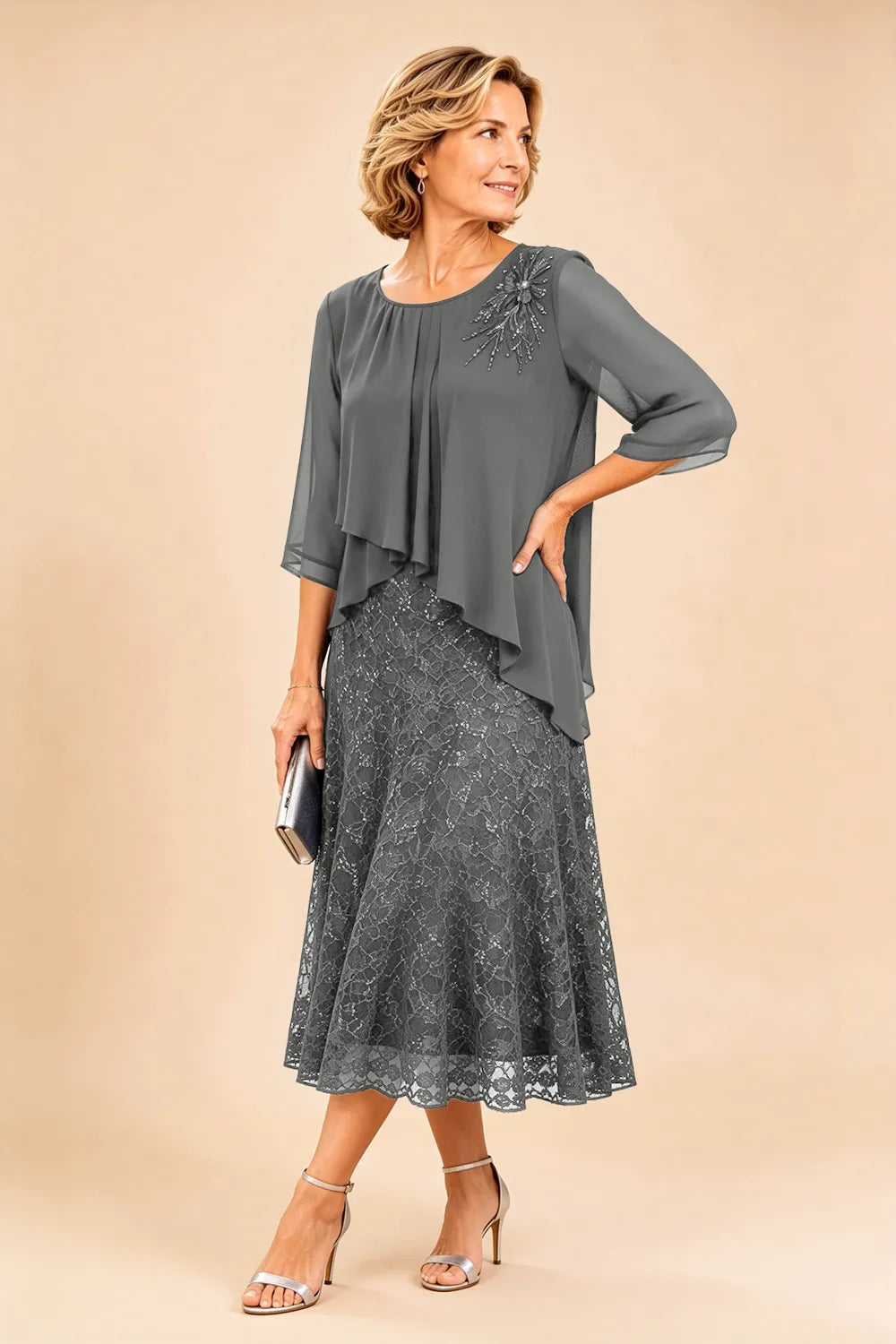Lace Overlay Dress