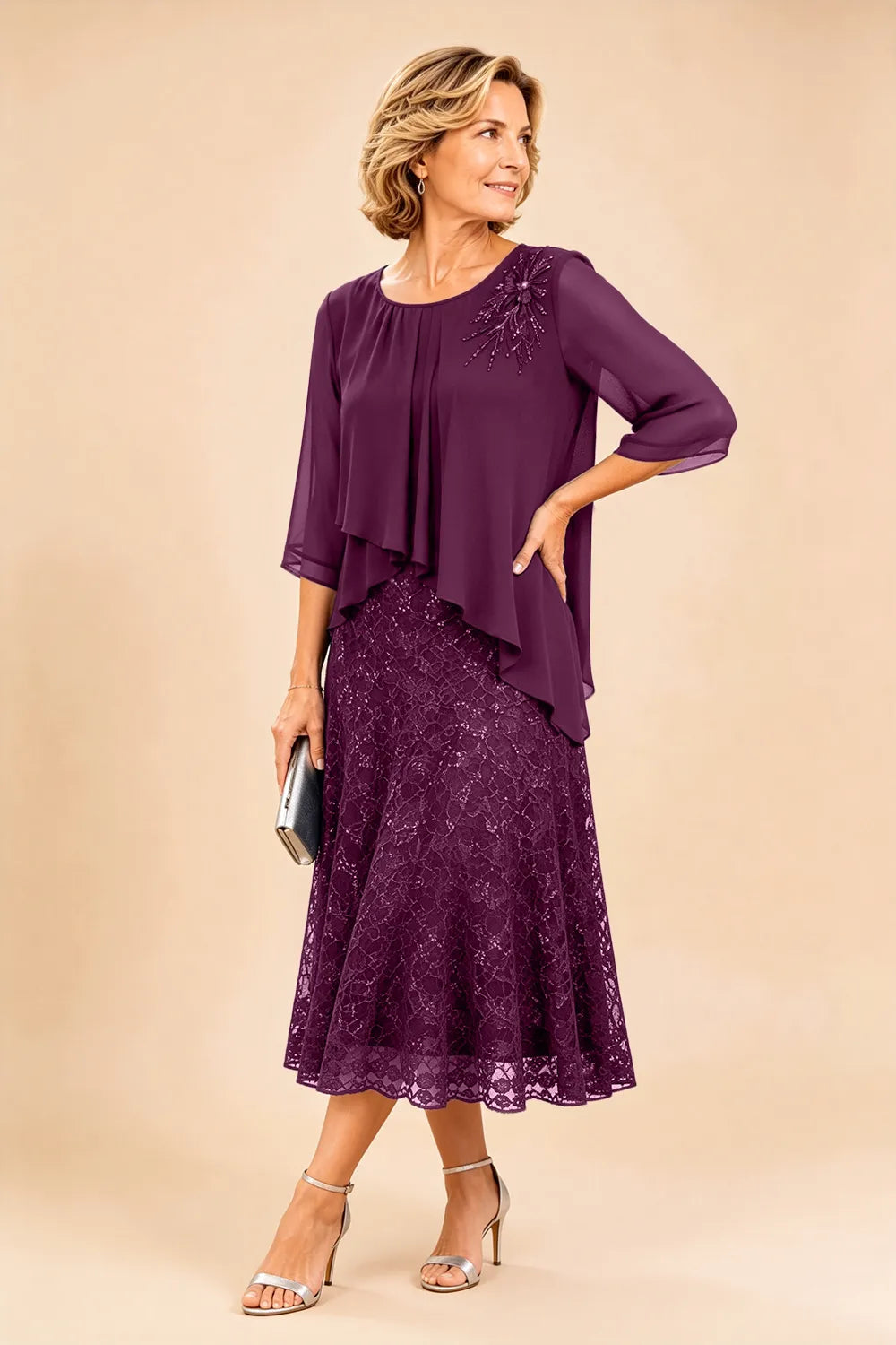 Lace Overlay Dress