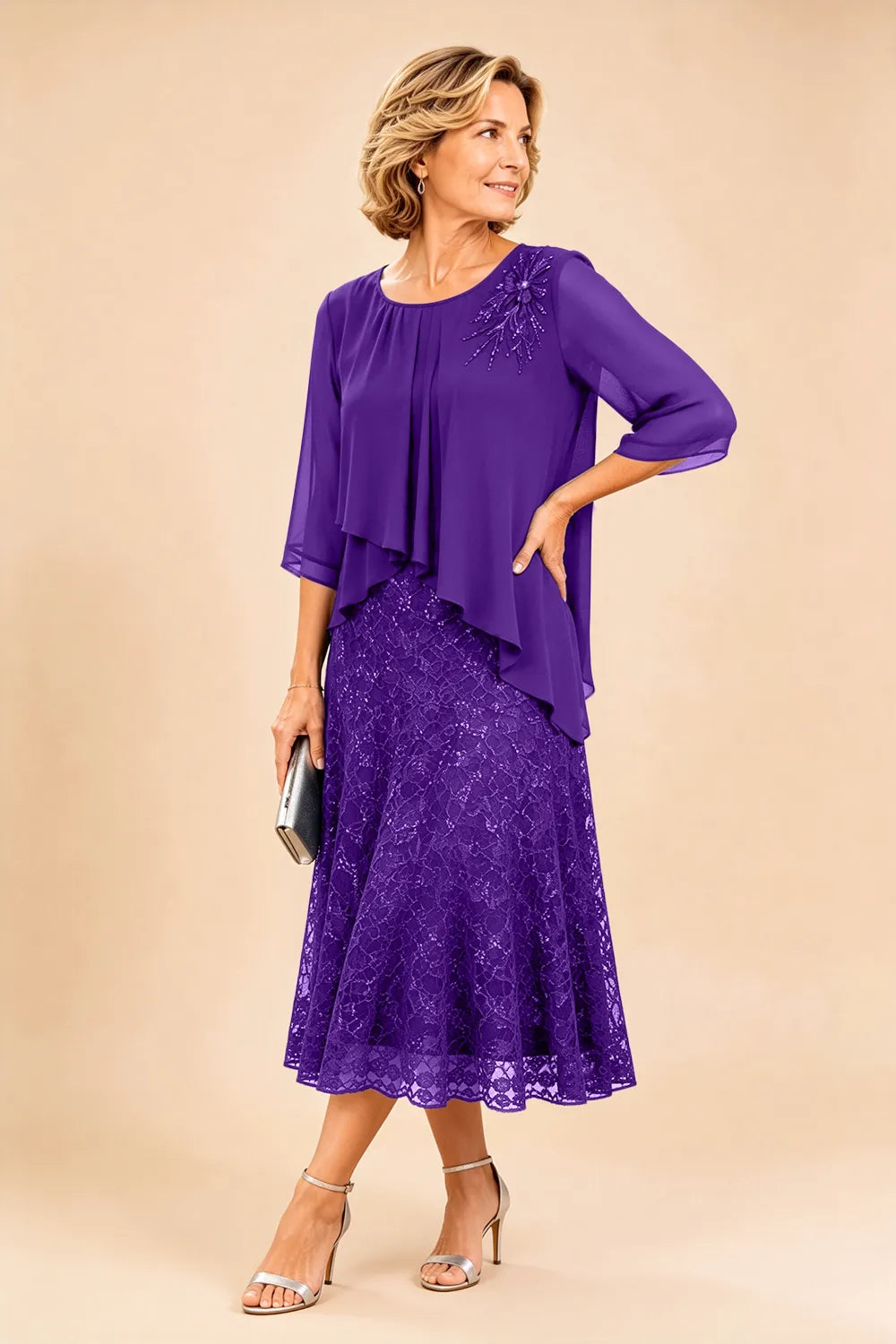 Lace Overlay Dress