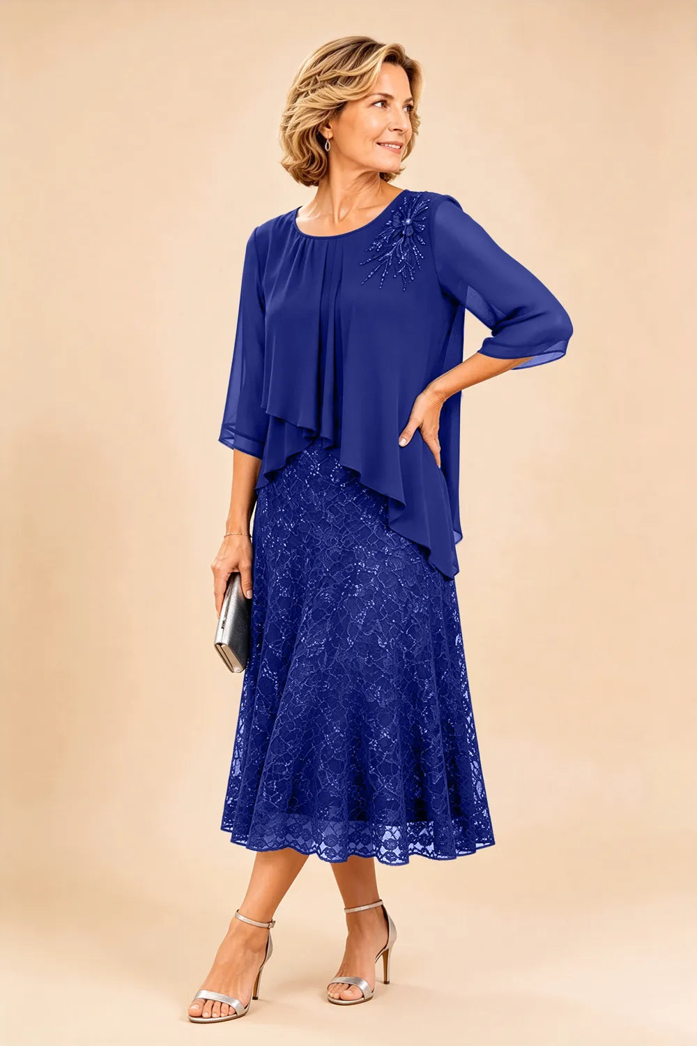 Lace Overlay Dress